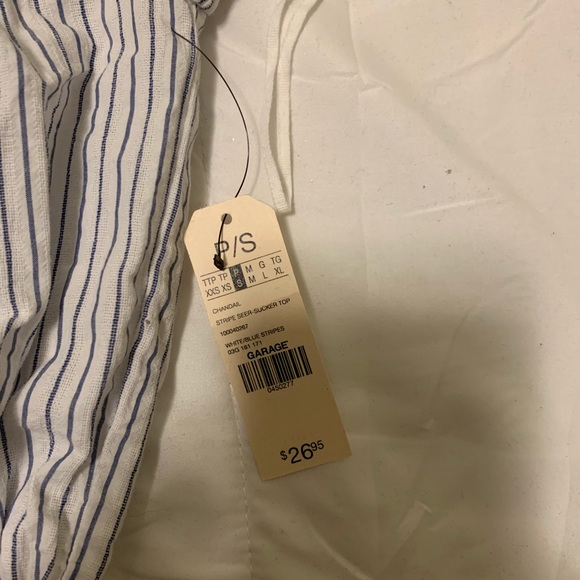 striped off the shoulder crop top - Picture 2 of 2